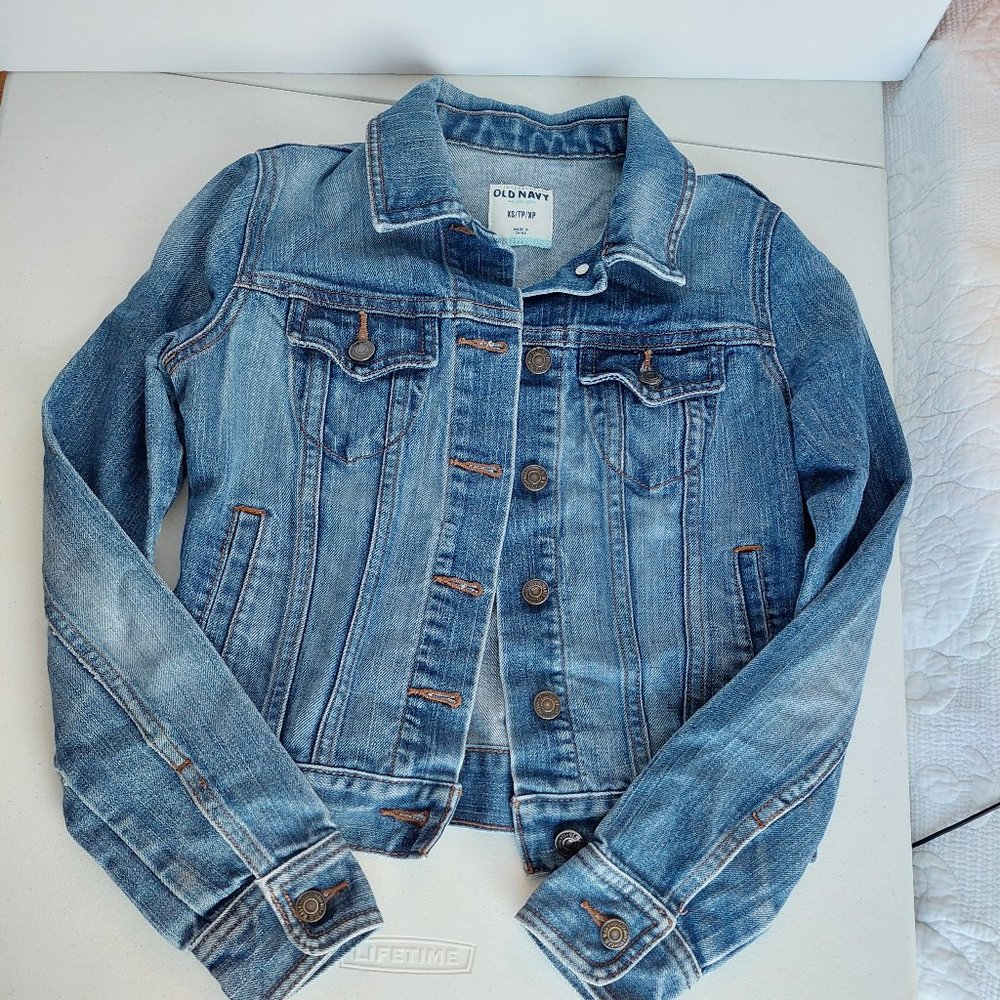 Old Navy Denim Jean Jacket Size Womens X Small Trucker Style Classic Style